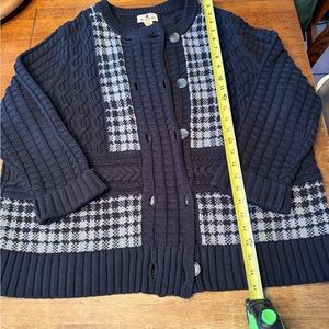 Cozy Early 2000s Woolrich Women’s Houndstooth Cardigan 2xl 100 % Cotton